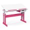 Pijii bureau 1 tiroir, réglable blanc, rose.