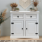 New Mexico Sideboard Breite 91 cm, H�he 84 cm mit 2 Schubladen und 2 T�ren weiss/Wachs.