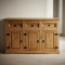 New Mexico Sideboard Breite 132 cm, H�he 84 cm mit 3 Schubladen und 3 T�ren gelaugt/wachs.