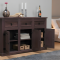 New Mexico Sideboard mit 3 Schubladen und 3 T�ren Breite 132 cm, H�he 84 cm braun gebeitzt/wachs.