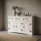New Mexico Sideboard Breite 132 cm, H�he 84 cm mit 3 Schubladen und 3 T�ren weiss/Wachs.