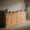 New Mexico Sideboard mit 7 Schubladen und 3 T�ren Breite 200 cm, H�he 84 cm gelaugt/gewachst.