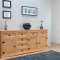 New Mexico Sideboard mit 7 Schubladen und 3 T�ren Breite 200 cm, H�he 84 cm gelaugt/gewachst.