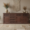 New Mexico Sideboard mit 7 Schubladen und 3 T�ren Breite 200 cm, H�he 84 cm braun gebeitzt/wachs.