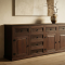 New Mexico Sideboard mit 7 Schubladen und 3 T�ren Breite 200 cm, H�he 84 cm braun gebeitzt/wachs.