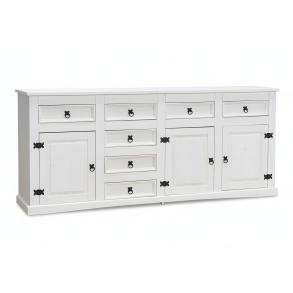 New Mexico sk�nk med 7 l�dor och 3 d�rrar bredd 200 cm, h�jd 84 cm vit/vaxad.