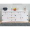 New Mexico Sideboard mit 7 Schubladen und 3 T�ren Breite 200 cm, H�he 84 cm weiss/gewachst.