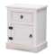 New Mexico bedside table width 53 cm, height 66 cm with 1 drawer and 1 door white/wax.