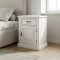New Mexico bedside table width 53 cm, height 66 cm with 1 drawer and 1 door white/wax.