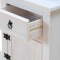New Mexico bedside table width 53 cm, height 66 cm with 1 drawer and 1 door white/wax.