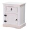New Mexico bedside table width 53 cm, height 66 cm with 1 drawer and 1 door white/wax.