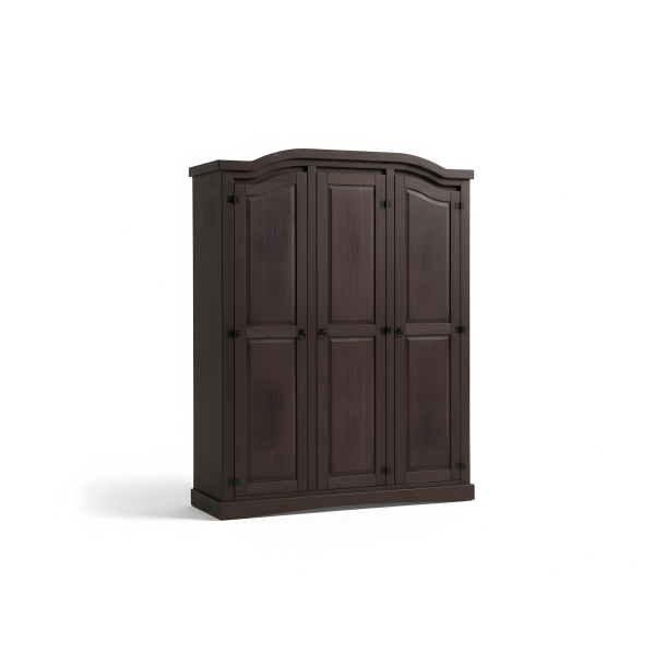 New Mexico wardrobe 3 doors width 152 cm, height 193 cm colonial stain/wax.