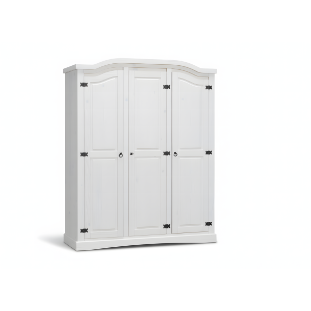 New Mexico wardrobe 3 doors width 152 cm, height 193 cm white/wax.