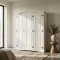 New Mexico wardrobe 3 doors width 152 cm, height 193 cm white/wax.