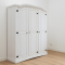 New Mexico wardrobe 3 doors width 152 cm, height 193 cm white/wax.