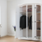 New Mexico wardrobe 3 doors width 152 cm, height 193 cm white/wax.