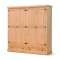 New Mexico wardrobe 4 doors with 2 drawers width 194 cm, height 195 cm lye/wax.