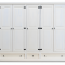 New Mexico wardrobe 5 doors with 3 drawers width 244 cm, height 195 cm white/wax.