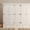 New Mexico wardrobe 5 doors with 3 drawers width 244 cm, height 195 cm white/wax.