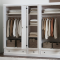 New Mexico wardrobe 5 doors with 3 drawers width 244 cm, height 195 cm white/wax.