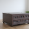 New Mexico coffee table with 5 drawers 91x91 colonial, stain/wax.