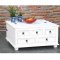 New Mexico coffee table with 5 drawers 91x91 white/wax.
