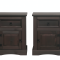 New Mexico bedside table 2 pcs. width 53 cm, height 66 cm with 1 drawer and 1 door colonial stain/wax.