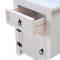New Mexico bedside table 2 pcs. width 53 cm, height 66 cm with 1 drawer and 1 door white/wax.