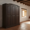 Rico wardrobe 3 doors width 152 cm, height 193 cm colonial stain/wax.