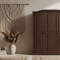 Rico wardrobe 3 doors width 152 cm, height 193 cm colonial stain/wax.