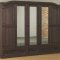 New Mexico Kleiderschrank 5 t�rig mit 3 Spiegelt�ren in braun.