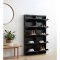 Pisa szafka na buty z 10 klapami/drzwiczkami w metalicznej czerni.  Zmontowane.