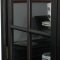 Amaretta 2-drs vitrineskap bredde 110 cm, hyde 200 cm svart antikk patinert.