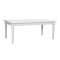 Amaretta Essgruppe 100x180/280 einschl. 2 Zusatzplatten antik wei� mit 2+6 Rokoko St�hlen antik weiss/schwarz.