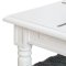 Amaretta spisegruppe 100x180/280 inkl. 2 tillgsplader antik hvid med 6 Rokoko stole antik hvid/beige.