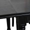 Amaretta ensemble pour salle � manger table noir 100x180/280 incl. 2 rallonges, 6 chaises boucl� marron.