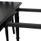 Amaretta ensemble pour salle � manger table noir 100x180/280 incl. 2 rallonges, 6 chaises boucl� beige.
