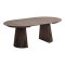 Tokyo ensemble pour salle � manger table � manger smoked �120x120-160-200 incl. 2 rallonges, 6 chaises boucl� marron.