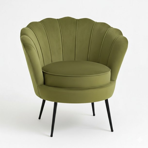 Nice lnestol velour grn.