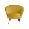 Nice lnestol velour karry gul.