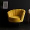 Nice lnestol velour karry gul.