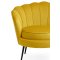 Nice lnestol velour karry gul.