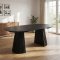 Tokyo Esstisch inkl. 2 Zusatzplatten �120x120-160-200cm schwarz Eiche Furnier.