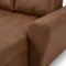 Stefan U-f�rmiges Schlafsofa mit Chaiselongue auf der rechten Seite, braunes PU-Kunstleder.