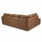 Stefan U-f�rmiges Schlafsofa mit Chaiselongue auf der rechten Seite, braunes PU-Kunstleder.