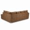 Stefan U-f�rmiges Schlafsofa mit Chaiselongue auf der linken Seite, braunes PU-Kunstleder.