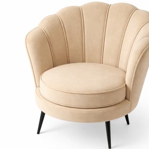 Nice Sessel Velour beige.