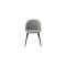 Amaretta Essgruppe Tisch schwarz 6 St�hle Velour grau.