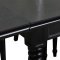 Amaretta Essgruppe Tisch schwarz 6 St�hle Velour grau.