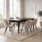 Amaretta ensemble pour salle � manger table noir 100x180/280 incl. 2 rallonges, 6 chaises boucl� beige.